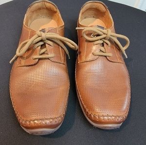 Pikolinos Cuero Brown Leather Oxford Lace Up Flat Shoes EUR 40